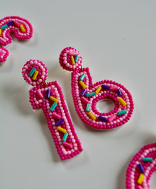  Birthday Year Beaded Earrings