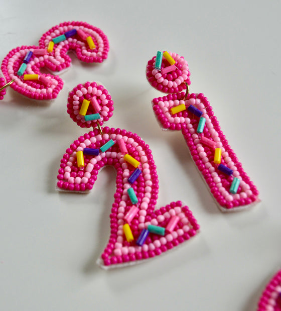 Birthday Year Beaded Earrings