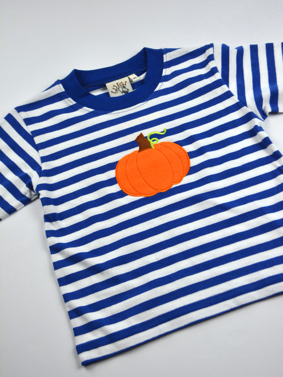 Pumpkin Blue Stripe Shirt