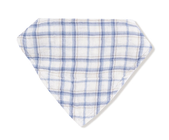 Blue Plaid: 
Bandana Bib