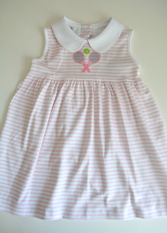 Courtside Cuties Appliqué Collared Sleeveless Dress