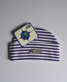  JMU Stripe Knit Cap: Newborn