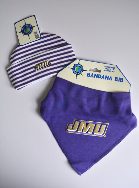JMU Stripe Knit Cap: Newborn