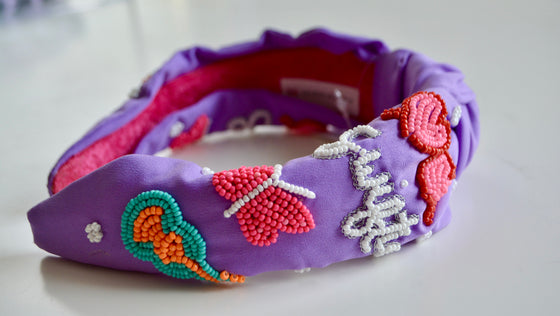 Purple Swiftie Beaded Headband