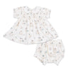 Flower Ducklings Smocked Dress Set