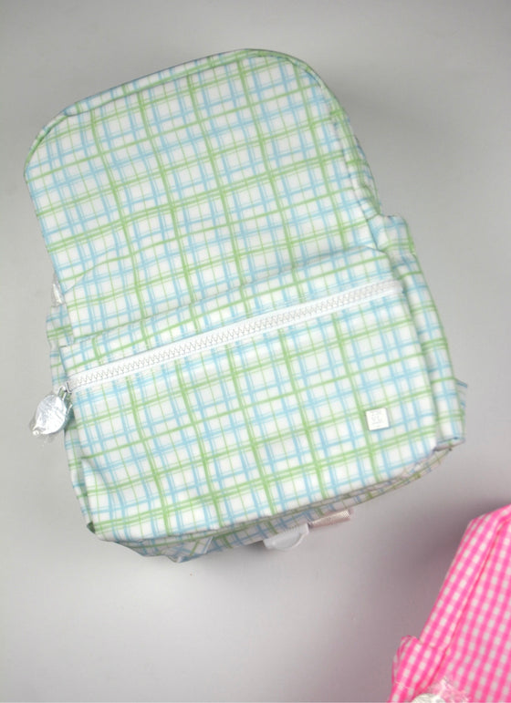 Mini Backpacker: Plaid Green