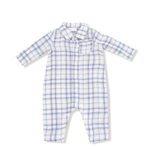  Blue Plaid Polo Romper