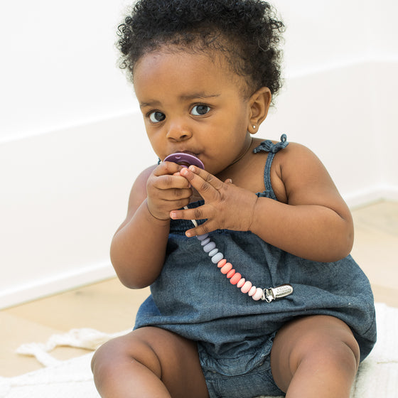 Pink Multi Pacifier Clip