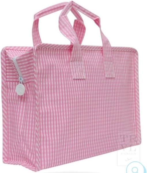 Overnight Tote- pink gingham