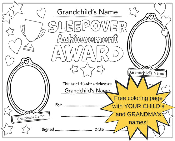 My Sleepover at Grandma’s House activity book