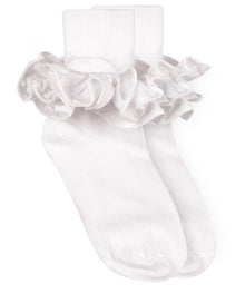  Misty Ruffle Lace Turn Cuff Socks