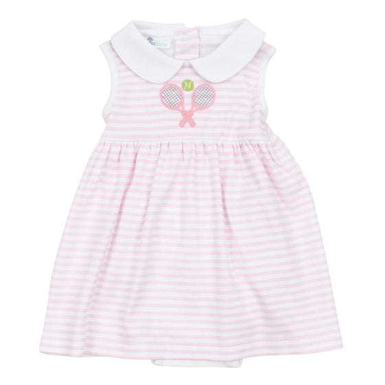 Courtside Cuties Appliqué Collared Sleeveless Dress