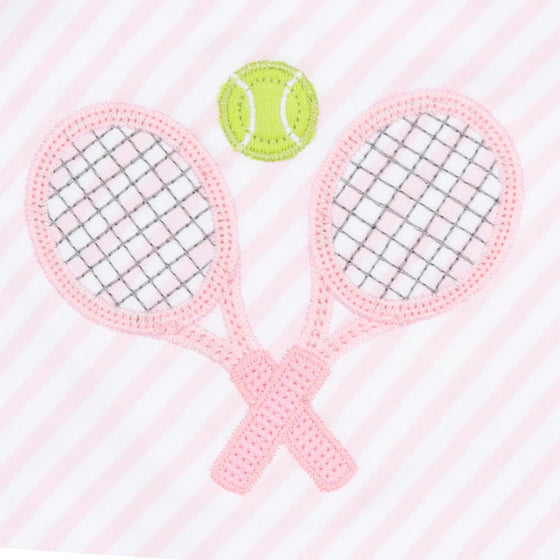 Courtside Cuties Appliqué Collared Sleeveless Dress