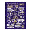 James Madison Sketched Plush Soft Blanket