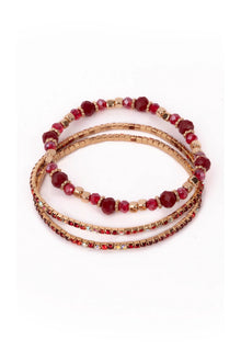  Boutique Ruby Red Bracelet Set