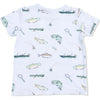 Fishing Crew Neck Tee with Casual Short