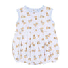 Sweet Golden Print Bubble - Light Blue