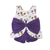 Varsity Purple Bow Back Set