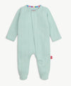 Magnetic Pointelle Footie : Seagrass