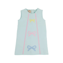  Annie Apron Dress: Bow Applique in Sea Island