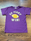 Go, Fight, Win Shirt: purple & gold