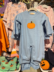  Pumpkin Blue Pant Romper