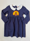 Navy L/S Turkey Play Dress