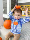 Pumpkin Blue Stripe Shirt