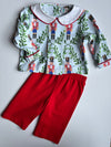 Boys Red Nutcracker Pants Set