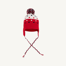  Parrish Pom Pom Hat - Palmetto Pearl with Richmond Red & Nantucket Navy Dots