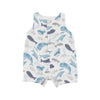 Blue Whales- Shortie Romper