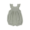 Smocked Muslin Overall Shortie- Desert Sage