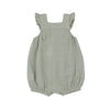 Smocked Muslin Overall Shortie- Desert Sage