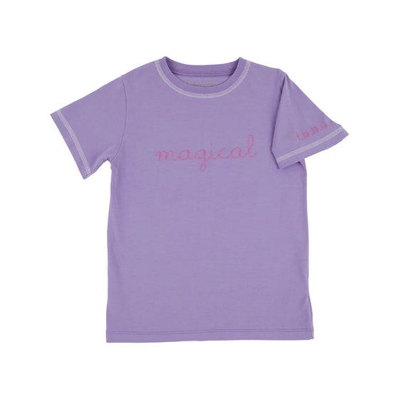 Sir Proper Embroidery T-shirt: Palisades Purple Magical