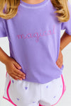 Sir Proper Embroidery T-shirt: Palisades Purple Magical