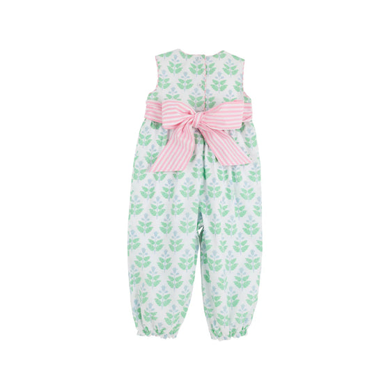 Rebecca Romper: Hanover Hand Block/ Pier Party Pinckney Pink Stripe