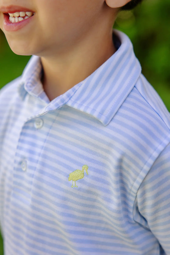 Prim and Proper Polo: Buckhead Blue/Seaside Sunny Yellow