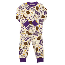  Touchdown Bamboo Pajamas: Purple & Yellow