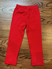  Red Legging with White Polkadots