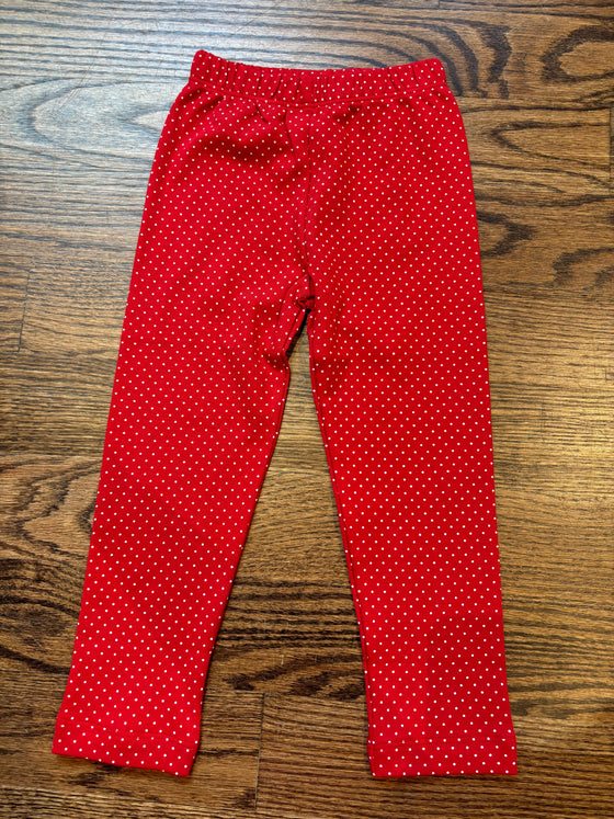 Red Legging with White Polkadots