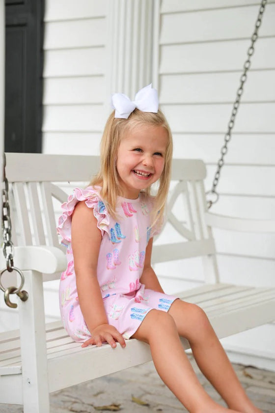 Ruehling Ruffle Dress: Cute to Boot