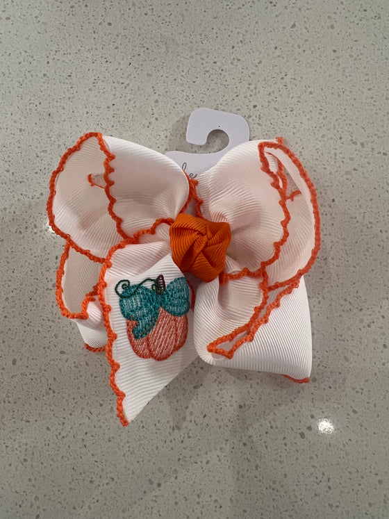 Orange Pumpkin Bow