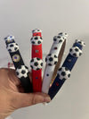 Soccer Charm Satin Headband