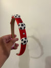Soccer Charm Satin Headband
