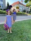 JMU Dukes Embroidered Purple Gingham Dress