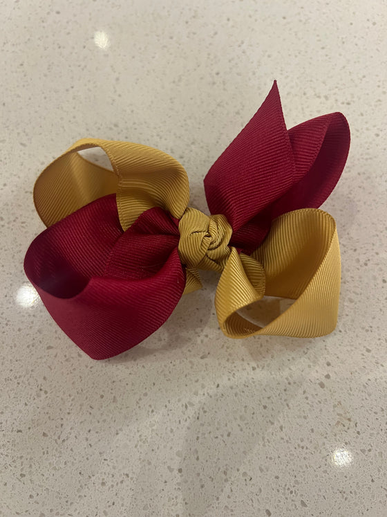 Maroon & Gold 4.5 Bow