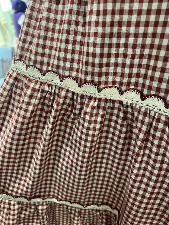 Plaid Burgundy Dress