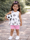 Tank top & Shorts: Soccer balls playing soccer