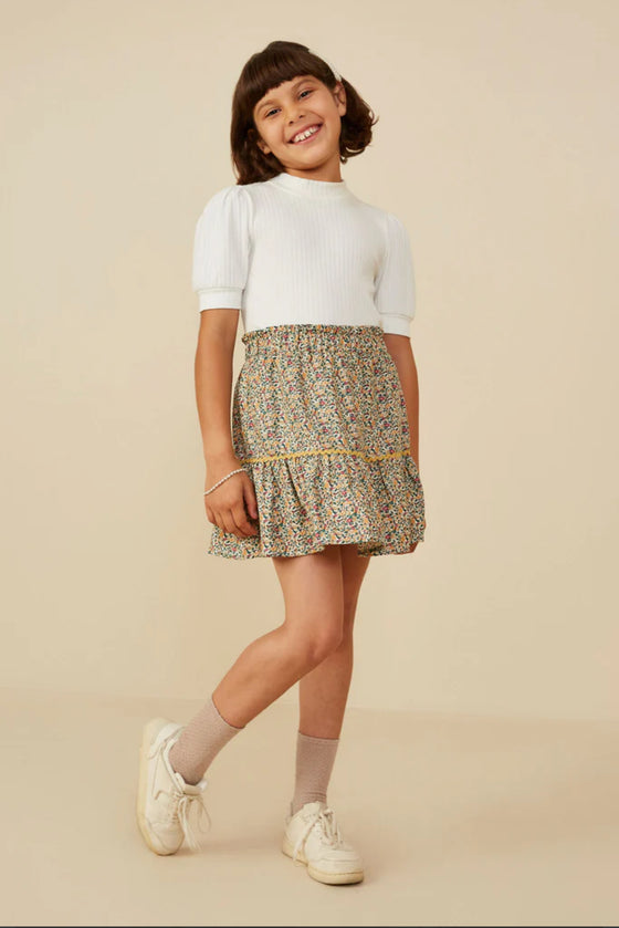 WavyTwill Printed Skirt