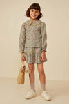 Wavy Twill Peter Pan Collar Top